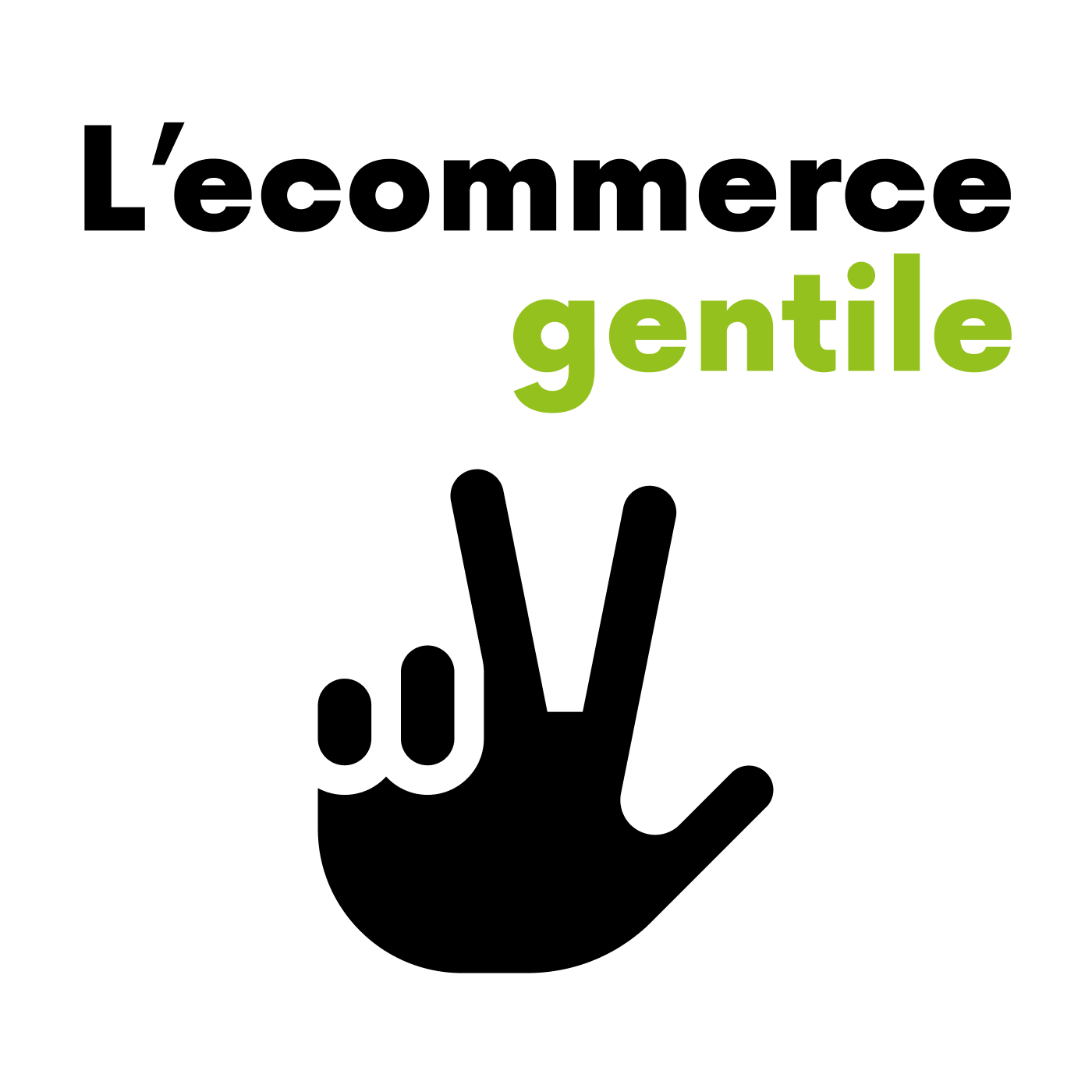 Logo del podcast L'ecommerce gentile e icona di una mano che segna il numero 3