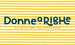 Logo di Donne a Righe, il podcast di chiacchiere tra freelance