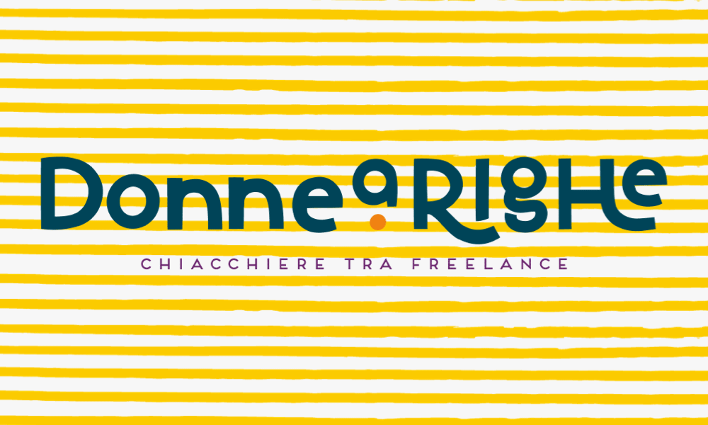 Logo di Donne a Righe, il podcast di chiacchiere tra freelance